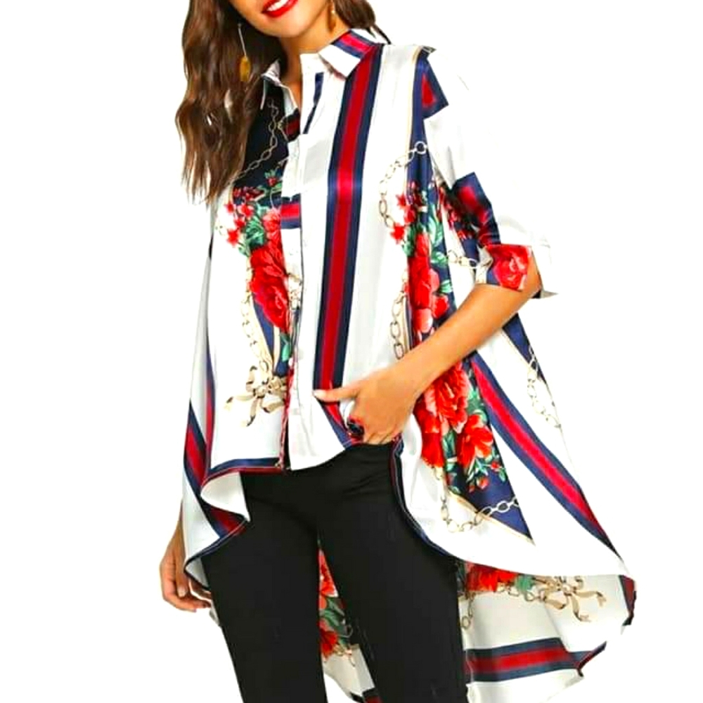 Hi Lo printed shirt